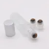 Storage Bottles Set Of 10X 12X 10ML Essential Oils Mat Glass Roll On With Natural Crystal Roller Ball For Perfume White Cap