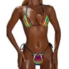 Frauen Badebekleidung sexy Tiger Gesicht Bikini Set African Animal Print Tanga Badeanzug Saite Push Up Pool Rave süße weibliche Bikinis