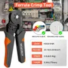 Ferrule Crimper ToolRatchet Test Tool Kitwire Stripper Plier ou Set with Connecteurs 240415