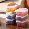 Aufbewahrungstaschen 2pcs Kühlschrank Lebensmittelbehälter Box mit Deckel Küche Gemüse Obst Frischwecker wiederverwendbarer Krisser