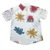 Hawaii Kısa Kollu Anime Floral Gömlek, Erkek Tasarım Duygusu, Üst düzey Sıradan Moda Markası Gömlek