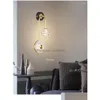Lampe murale chambre à coucher moderne décoration de salon applique de salon avec un interrupteur bouton léger LED pour la livraison de gouttes à domicile jardin el s dhc3o