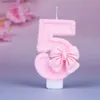 Świece Kreatywne cyfrowe świece nowe dziewczyny różowe świece urodzinowe na przyjęcia urodzinowe impreza D240429