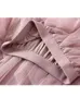 스커트 티나 투투 툴레 긴 맥시 여성 패션 2023 한국 귀여운 핑크 하이 허리 주름 가죽 메쉬 여성 패션 Faldasl2429