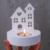 Cougies Love House Candlestick Moule Diy UV Epoxy Résine Ciment Gype Gypsum Ornements Silicone Moules Candlers Craft Craft Making Making