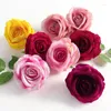 Dekoratif Çiçekler 5 PCS Gül Yapay 8cm Sahte Bahçe Düğün Dekorasyonu Açık Ev Dekoru Buket Çelenk Hediye Aksesuarları