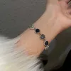 Kette Luxusblau Farbe AAA Zirkon 18k Gold plattiert Armbänder für Frauen Neue Mode Vintage Armbänder Hochzeitsfeier Schmuck Geschenk