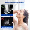 Establecer 2023 New Black Water Shower Head de ducha ALTA PRESIÓN RAVINACIÓN 7 MODES Ajustable Un botón de parada de llave para el accesorio de baño