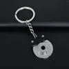 Keychains Disc Keychain Wheel Standard Key Chain Car Modèle de frein Modèle de frein 3D Métal Pièce Turbo Keyring Gadget Gadget