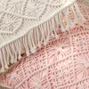 1pc Boho Pink Wardwoven бросить подушку крышки подушки винтажные геометрические узоры веревка для веревки для дивана для дивана спальня гостиная 240428