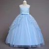 Vestidos de menina adolescentes meninas adolescentes bordadas com a princesa festa vestidos de cauda de crianças crianças elegantes chirstmas casamentos vestidos roupas