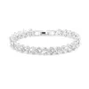 Kettingclassice glanzende zirkoon Romeinse kettingarmbanden voor vrouwen vol met strass love heart cuban link chain armbanden sieraden cadeau