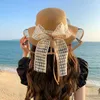 Brede rand hoeden emmer hoeden dames lente/zomers mode dakraten strat sunshade en zonnebrandcrème zon hoed outdoor strand tren hoed j240429