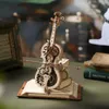 3D Puzzles Robotime ROKR 3D Wooden Puzzle Magic Cello Mechanical Music Box Mobile and Fun Childrens Creative Toy AMK63L2404