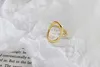 Anneaux de mariage mode Ring d'ouverture irrégulière Personnalité féminine Simple Concave Geométrique Hollow Out Food Ring Jewelry