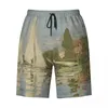 Men's Shorts Regattas At Argenteuil By Claude Monet Print Swim Trunks Quick Dry Swimwear Beach Board French Art Boardshorts