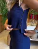 Zweistichtsübergreifende Hosensets für Frauen für Frauen 2024 Sommer Büro Mode Deep V-Ausschnitt ärmellose obere hohe taillierte breite Button-Design-Bein-Set