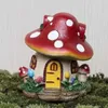 Champignon maison mini résine Décoration extérieure de conduite de fées jardin fleur de fleur artisanat décoration jardinage décoration jardin 240424