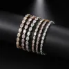 Chaîne Luxury Ovale Zircon 18K Gold plaqué en acier inoxydable Bracelets de chaîne pour femmes Cadeaux de bijoux de nouveaux classiques de la mode