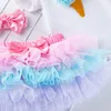Tutu Baby Birthday Set korte mouw Romper Pettiskirt Girls 3 PCS kledingsets Summer Style 240429