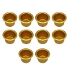 Candles 10pcs Home Mini Golden Candle Cup Candle Holder Stand Cup Candle Drip Protector Candle Drip Device Aluminum Cup To Prevent Wax