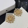 Boucles d'oreilles Stud Lifefontier Punk Gold Silver Color Perle Fleur pour femmes tendance Metal Floral Oreing Party State Bijoux