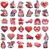 36pcs Valentines Day Series Shoe Charms For Clogs Bogg Bag Bubble Slides Sandals PVC Shoe Decorations Beach Bag Accessories Gi 240428