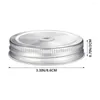 Dinnerware 2Pcs Mason Jar Straw Lids Professional Leak Proof Canning Caps Sealing With Silicone Ring