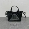 High end Designer bags for women Celli New CABAS Grained Cow Leather Drawstring Tote Black Shoulder Bag original 1:1 with real logo and box