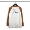 Men's sweater sweatshirt letter jacquard loose long sleeve sweater jumper Casual crew neck loose print Autumn two styles back letter 2223