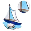 Ljusstakarhållare med segelbåtar staty navigationer tema ljusstake för bondgårdar kök bänkskivor badrum dekor