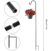 Dekorationen 2pcs 80 cm Hirtenhaken Einstellbare Aufhängung Pflanze Haken Gartenpfahl Outdoor Pflanzenständer Laternenhaken für Gartendekoration