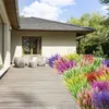 Dekorative Blumen künstliche Blume Plastik Lavendel Hochzeit Hausgarten Dekoration UV -Widerstand Sträucher Pflanzen Requisiten Haushaltsprodukte