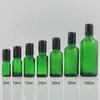 Garrafas de armazenamento verde atacado redonda de vidro essencial de vidro na garrafa para venda 10 ml pequenos perfumes portáteis recipientes