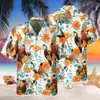 Herren lässige Shirts T-Shirt Summer Fashion Design kurzärmelig 3D-Hund Animal Print Outdoor Top Hawaiianisch