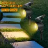 Украшения 2/4pcs Солнечный точечный светильник для светодиодного светодиодного земля садовая садовая ландшафт