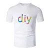 100% bawełniana T-koszulka Mężczyźni Dostosowany Tekst DIY