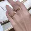 Sense Promise Design of Love Ring and Minimalist Full Diamond Couple Ring Non Fading Womens Fashionable with cart original rings