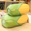 1 pk 45/55cm Simulatie 3D Corn Plush Toys Creative Lifelike Plants Gevulde kussen Kids Doll verjaardagscadeau voor meisjes 240426