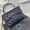 Marka tote çanta tasarımcı çanta gerçek deri aaa kaliteli erkek messenger çanta ünlü marka altın zincirleri kuzu derisi hobo çanta crossbody women cüzdan ld2#88345 siyah