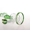 Modello di cactus verde H23 cm all'ingrosso bronco di vetro/vetro brongs bongs tubo/9 pollici di tubi di vetro di bong d'acqua