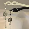 Haarclips Vintage Chinese Quasten Haarnadel für Frauen Mädchen Holz Chopstäbchen Cosplay Hanfu Kopfschmuck Schmuckzubehör