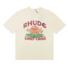 Luksusowy projekt marki Rhuder T -koszule drzewo kokosowe Sunset Drukuj krótki rękaw