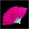 Party Favor Folding Feather Fan Colour Hand Hand Vintage Chinese Style Dance Wedding Craft Fangc A Drop dostawa DH90C