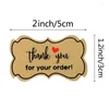 Wall Stickers 250pcs Thank You For Your Order Handmade Baking Packaging Seal Label Kraft Paper Scrapbooking Decor