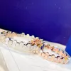 Bracelets de alta calidad 925 Sterling Silver Wave Fashion and Elegance Rose Gold Color Bracelet for Women (DJ2112)