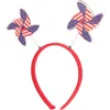 Bandanas pannband självständighetsdagen huvudbonad cosplay rött vita blå parti hår hoops dekorationer miss