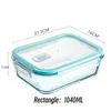 Bento Kisten High Borosilicate Glass Bunch Box Mikrowelle Heizung Versiegeltes Mittagessen Bento Kisten Kühlschrank Gefrierkiste Frischwecker Suppenschalen