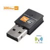 Adaptadores de rede Adaptador Wi -Fi USB 2.4GHz 5GHz 600Mbps Antena Banda dupla 802.11b/n/g/ac/ac mini receptor de cartão sem fio com ret dhm3o