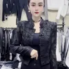 Women's Blouses Fashionable All-Match Thin Stand Collar Short Buckle Sun Protection Coat Western Style Lace Shirt Spring Summer Top